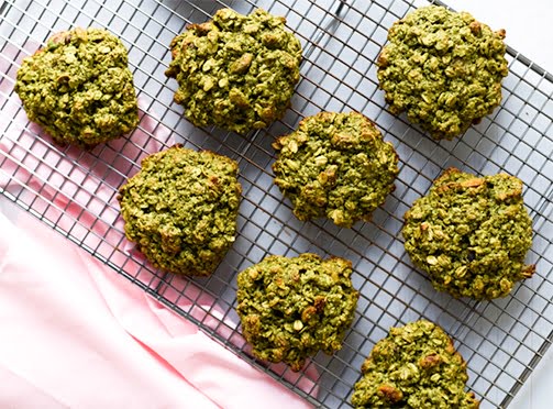Ciasteczka owsiane z herbatą matcha