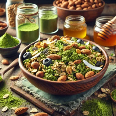 Obrazek wyróżniający dla wpisu: Granola Matcha – Zdrowa i Pyszna Przekąska